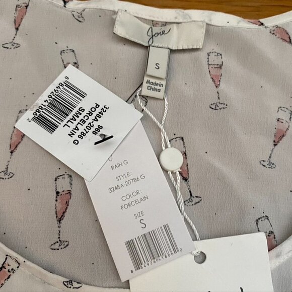 NWT Joie Rain Champagne Silk Tank Top in Porcelain White XS - Picture 7 of 8